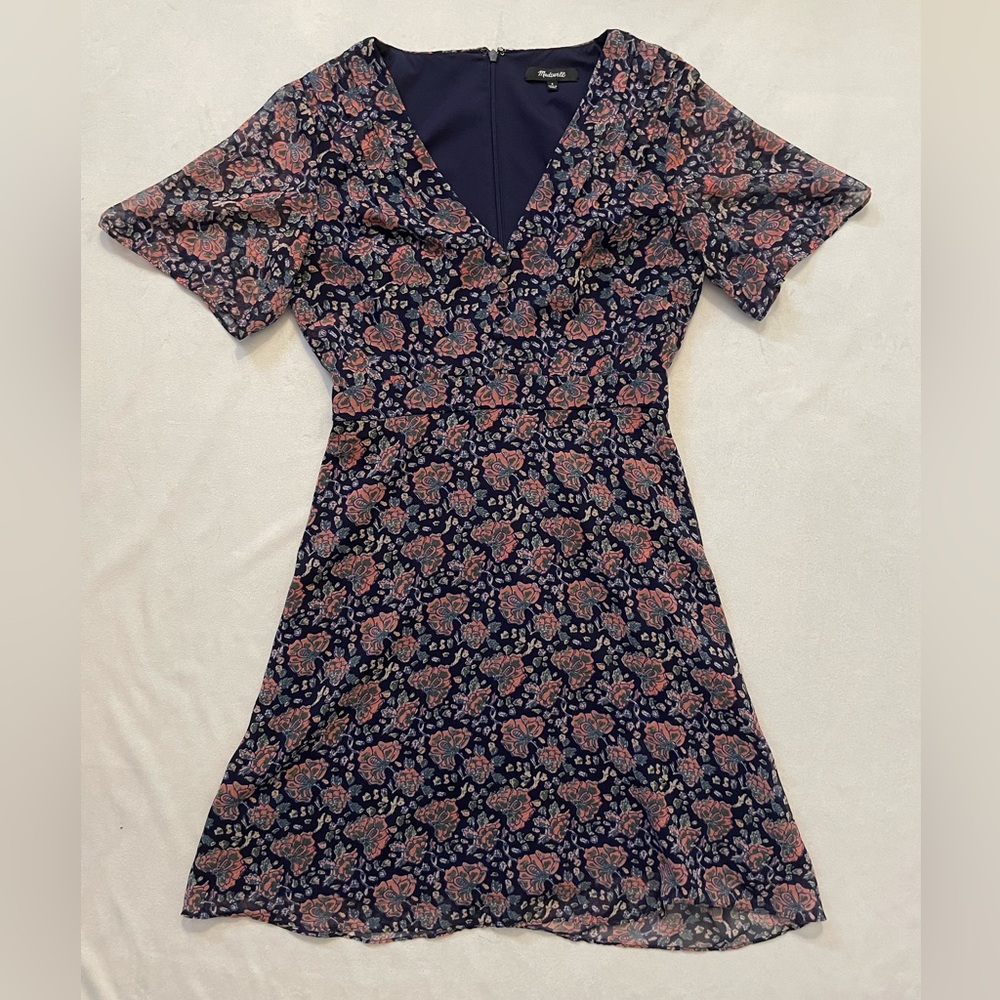 Madewell Orchard Flutter Sleeve Dress